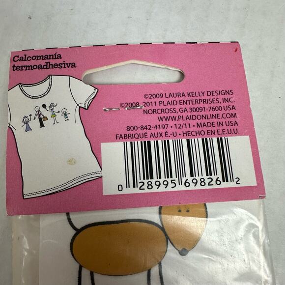 Dogs Iron-On Transfer Me & My Peeps Laura Kelly 2009 Plaid T Shirt Fabric - Picture 3 of 4